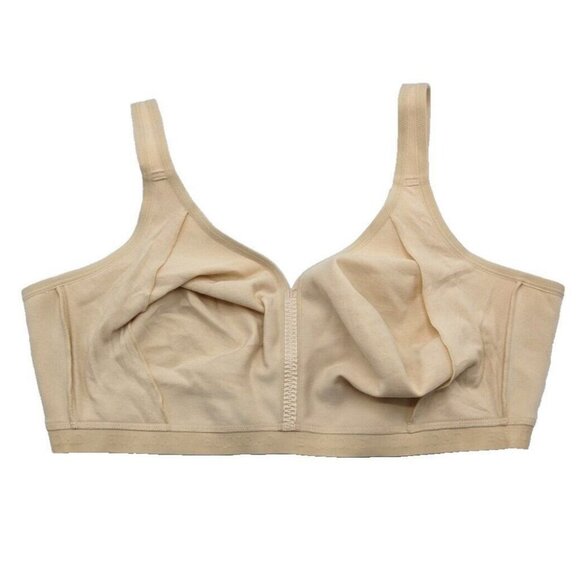 Cacique Lane Bryant Womens Bra Cotton Unlined No Wire Size 46D Beige - Picture 9 of 9